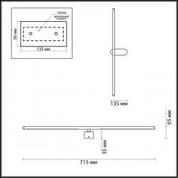 Odeon light 3858/12WW HIGHTECH ODL19 167 белый Настенный светильник LED 12W 710Лм 3000К 220V MILL  - 2 купить